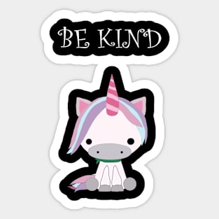 Be Kind Cute Unicorn Gift Sticker